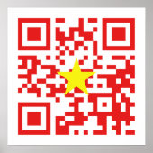 I Love Vietnam (Tôi Yêu Viboyt Nam) Flag QR Code Poster (Voorkant)
