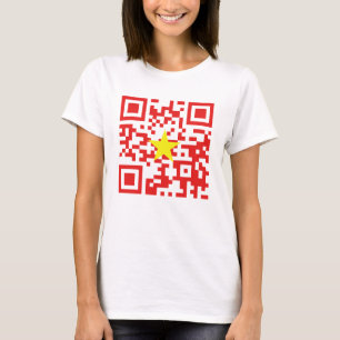 I Love Vietnam (Tôi Yêu Viboyt Nam) Flag QR Code T-shirt