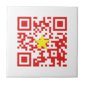 I Love Vietnam (Tôi Yêu Viboyt Nam) Flag QR Code Tegeltje (Voorkant)