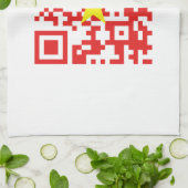I Love Vietnam (Tôi Yêu Viboyt Nam) Flag QR Code Theedoek (Gevouwen)