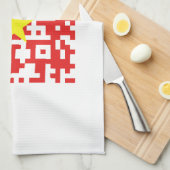 I Love Vietnam (Tôi Yêu Viboyt Nam) Flag QR Code Theedoek (Quarter Fold)