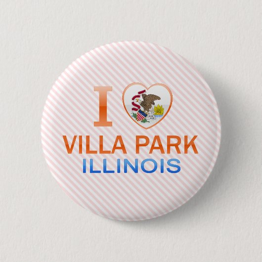 I Love Villa Park, IL Ronde Button 5,7 Cm (Voorkant)