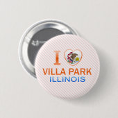I Love Villa Park, IL Ronde Button 5,7 Cm (Voorkant /achterkant)