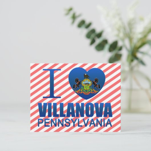 I Love Villanova, PA Briefkaart (Staand voorkant)