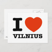 I Love Vilnius Briefkaart (Voorkant / Achterkant)