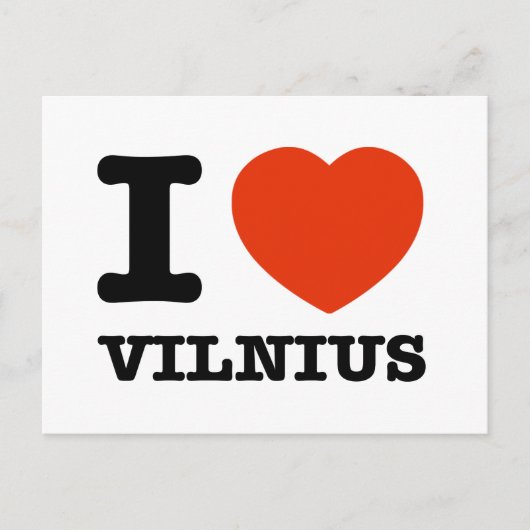 I Love Vilnius Briefkaart (Voorkant)