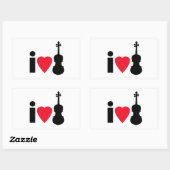 I Love Violin Sticker (Vel)
