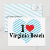 I Love Virginia Beach Briefkaart (Voorkant / Achterkant)