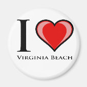 I Love Virginia Beach Magneet (Voorkant)