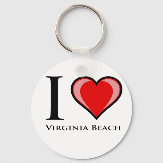 I Love Virginia Beach Sleutelhanger (Voorkant)