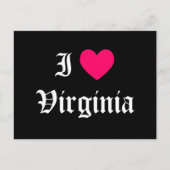 I Love Virginia Briefkaart (Voorkant)