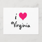 I Love Virginia Briefkaart (Voorkant)