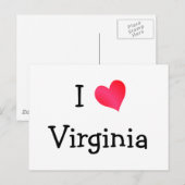 I Love Virginia Briefkaart (Voorkant / Achterkant)