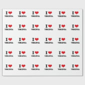 I Love Virginia Cadeaupapier (Vlak)