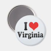 I Love Virginia Magneet (Voorkant / Achterkant)