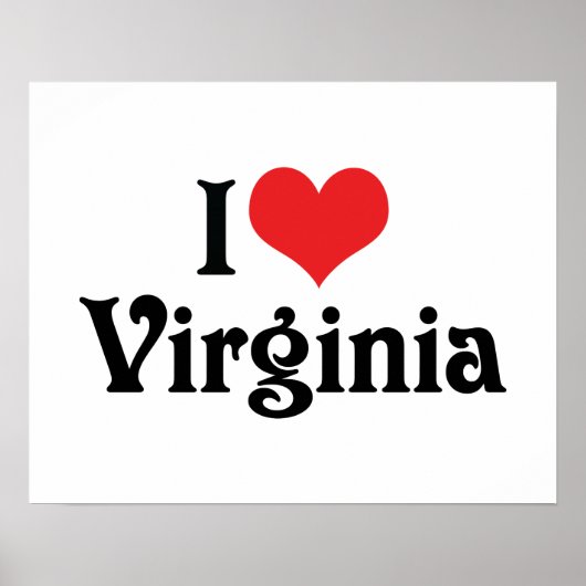 I Love Virginia Poster (Voorkant)