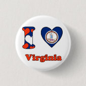 I love Virginia Ronde Button 3,2 Cm (Voorkant)