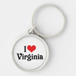 I Love Virginia Sleutelhanger