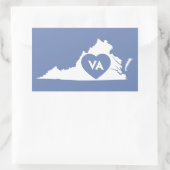 I Love Virginia State Stickers (Tas)