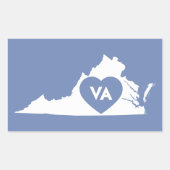 I Love Virginia State Stickers (Voorkant)