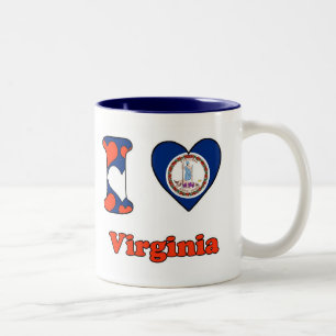I love Virginia Tweekleurige Koffiemok