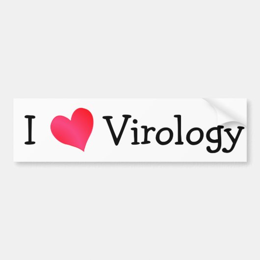 I Love Virology Bumpersticker (Voorkant)
