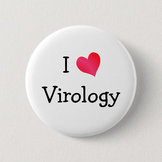 I Love Virology Ronde Button 5,7 Cm (Voorkant)