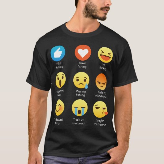 I Love Vist Emoji Emoticon Graphic Design T-shirt (Voorkant)