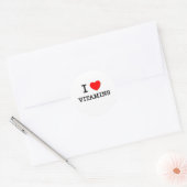 I Love Vitamins Ronde Sticker (Envelop)