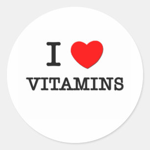 I Love Vitamins Ronde Sticker