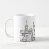 I Love Volkovysk Belarus Architecture Cathedral Koffiemok (Links)