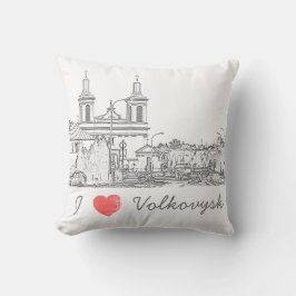 I Love Volkovysk Belarus Architecture Cathedral Kussen