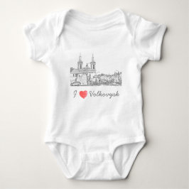 I Love Volkovysk Belarus Architecture Cathedral Romper