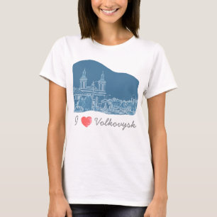 I Love Volkovysk Belarus Architecture Cathedral T-shirt