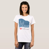 I Love Volkovysk Belarus Architecture Cathedral T-shirt (Voorkant volledig)