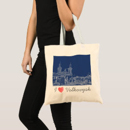 I Love Volkovysk Belarus Architecture Cathedral Tote Bag