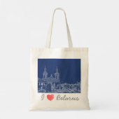 I Love Volkovysk Belarus Architecture Cathedral Tote Bag (Achterkant)