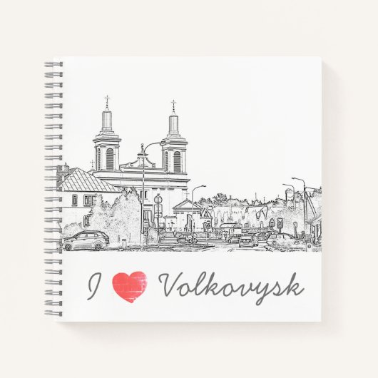 I Love Volkovysk Belarus Architecture Church Notitieboek (Voorkant)