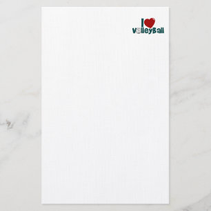 I Love Volleyball Briefpapier