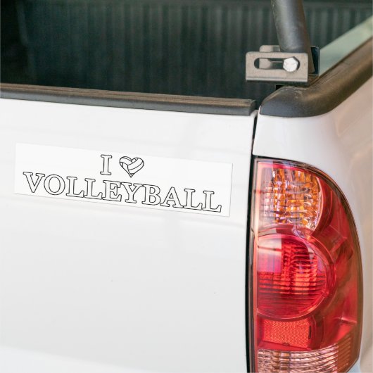 I Love Volleyball Bumpersticker (Op Truck)