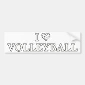 I Love Volleyball Bumpersticker (Voorkant)