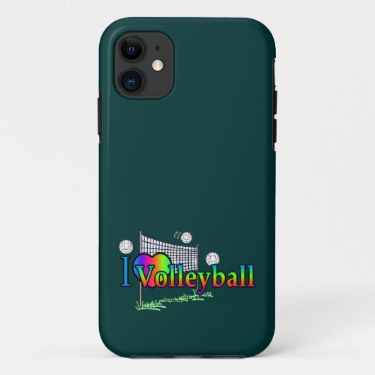 I Love Volleyball Case-Mate iPhone Case (Achterkant)