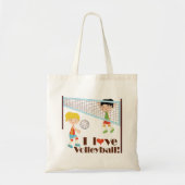 I Love Volleyball Gift Tote Bag (Voorkant)
