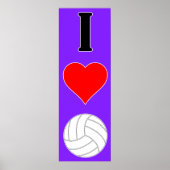 I Love Volleyball/I Heart Volleyball Poster (Voorkant)