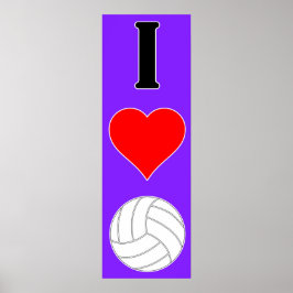 I Love Volleyball/I Heart Volleyball Poster