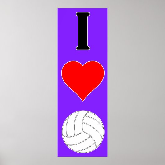I Love Volleyball/I Heart Volleyball Poster (Voorkant)