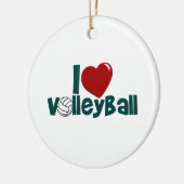 I Love Volleyball Keramisch Ornament (Links)
