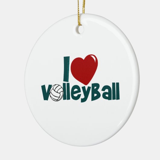 I Love Volleyball Keramisch Ornament (Links)