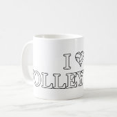 I Love Volleyball Koffiemok (Voorkant links)