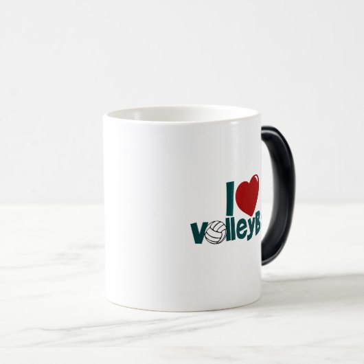 I Love Volleyball Magische Mok (Voorkant rechts)